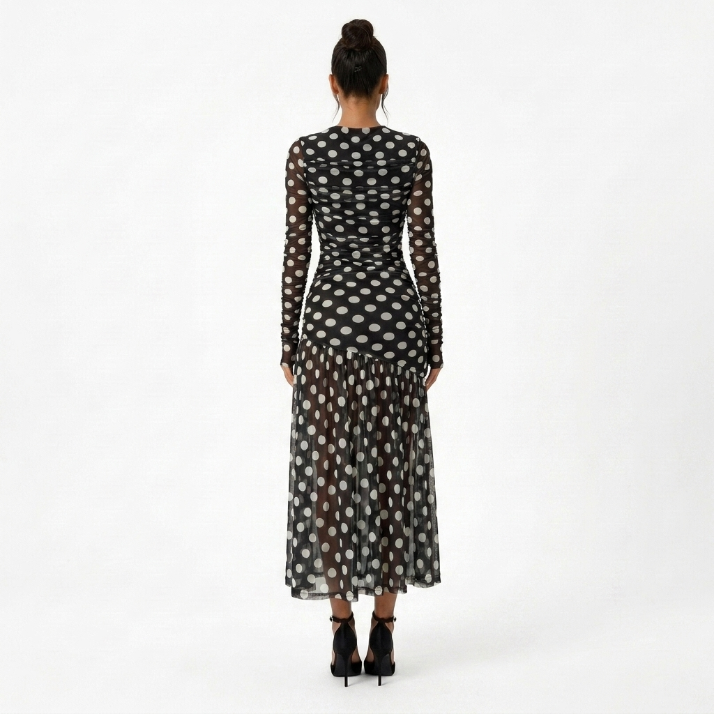 Cleo Long Dress Polka Dot