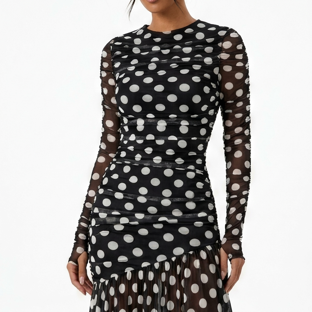 Cleo Long Dress Polka Dot
